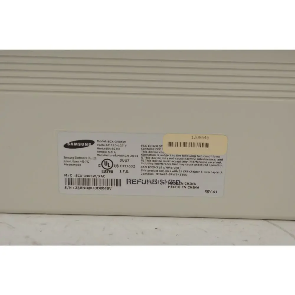 Samsung SCX-3405W Wireless All-In-One Laser Printer w/ Toner